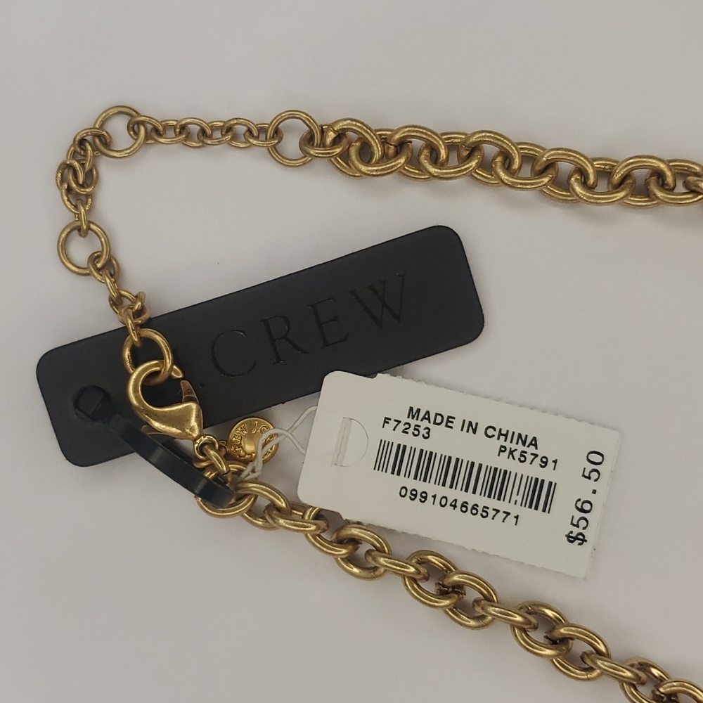 J. Crew Chucky faux amber & Gold necklace - Picture 10 of 13
